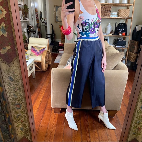 elevenses Pants - NWOT eleveness silk track pants